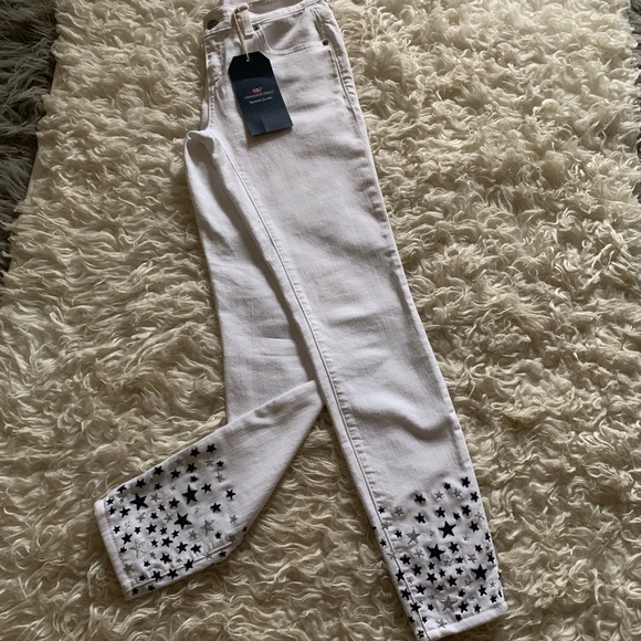 🎉HP🎉NWT Vineyard vines white denim pants, size 2 - Picture 4 of 5
